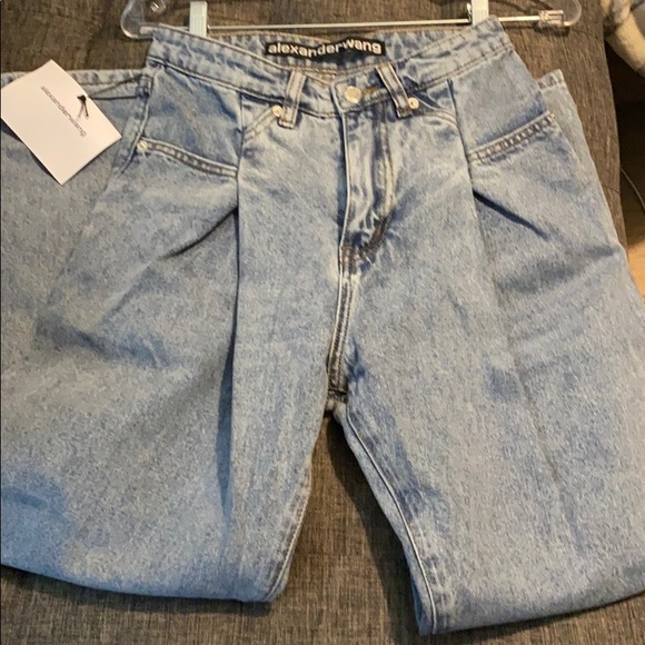 ALEXANDER WANG BRACE Pleated denim Jean size 27 - Picture 12 of 14